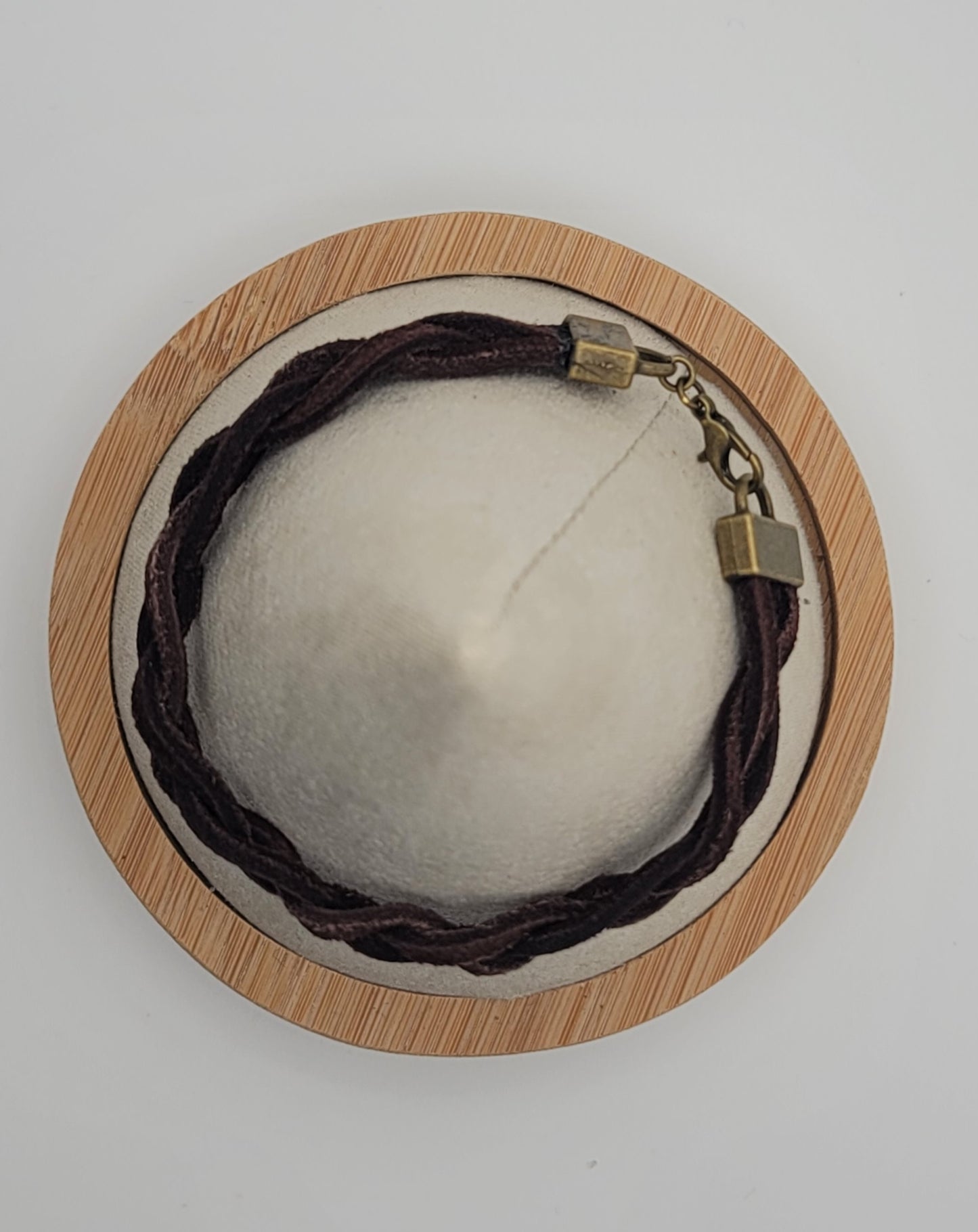 Braided suede bracelet (brown)