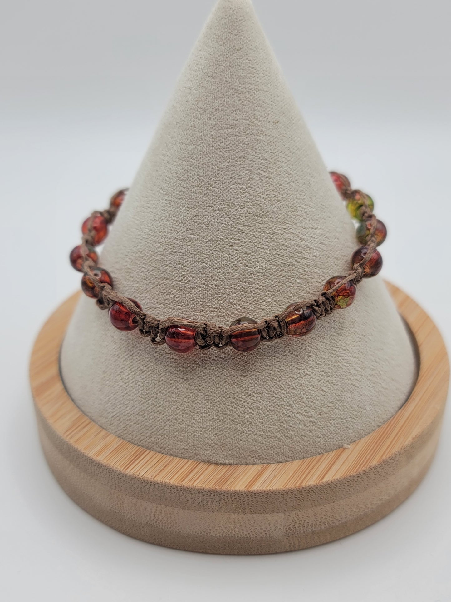 Amber macrame bracelet