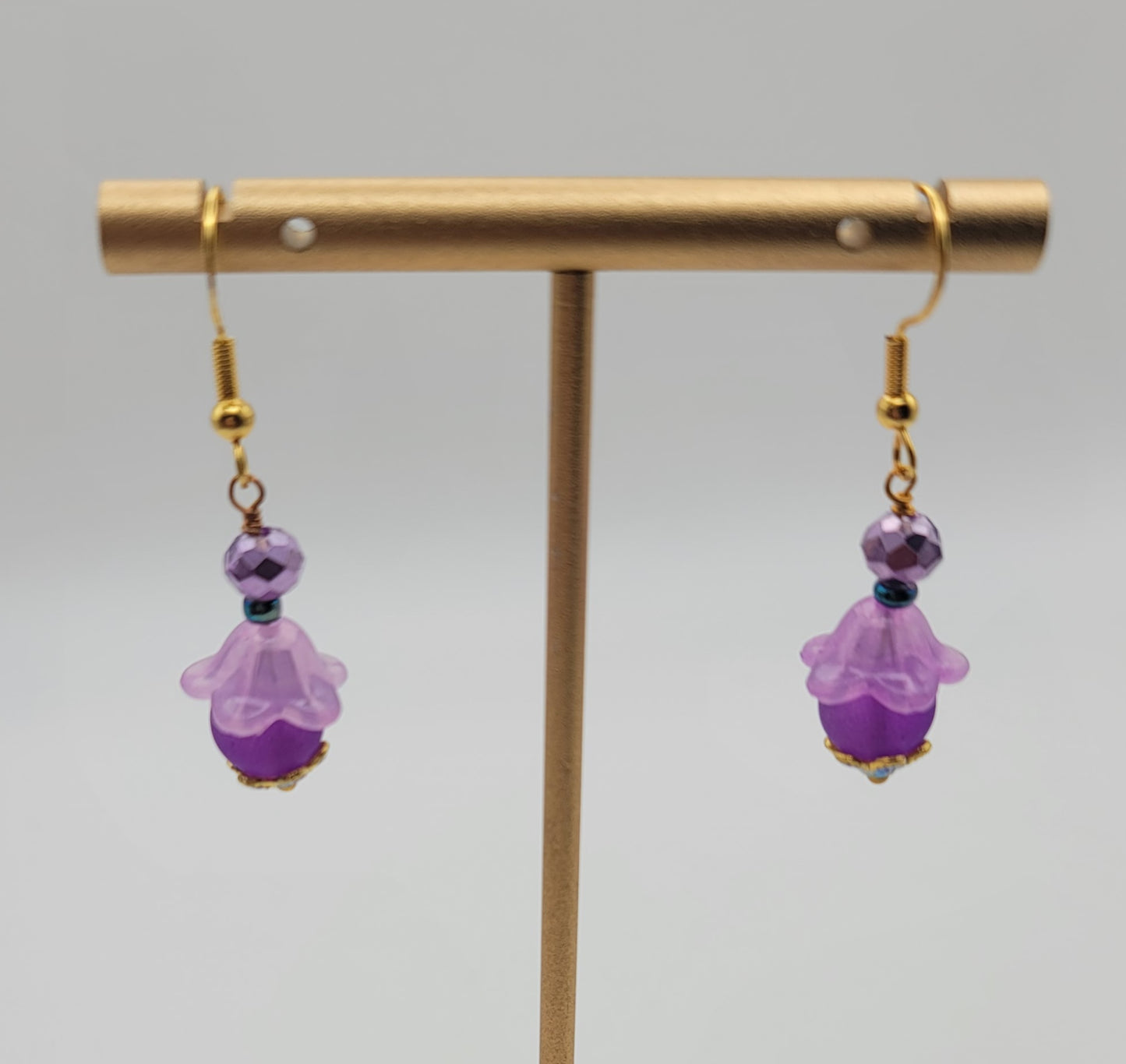 Purple faerie earrings